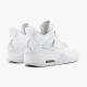 Nike Jordans 4 Retro Pure Money White/Metallic Silver Boty