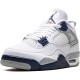 Nike Jordans 4 Midnight Navy White/Midnight Navy/Light Smoke Grey-Fire Red Pánské Boty