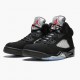 Nike Jordans 5 Retro Black Metallic Black/Metallic Silver Boty