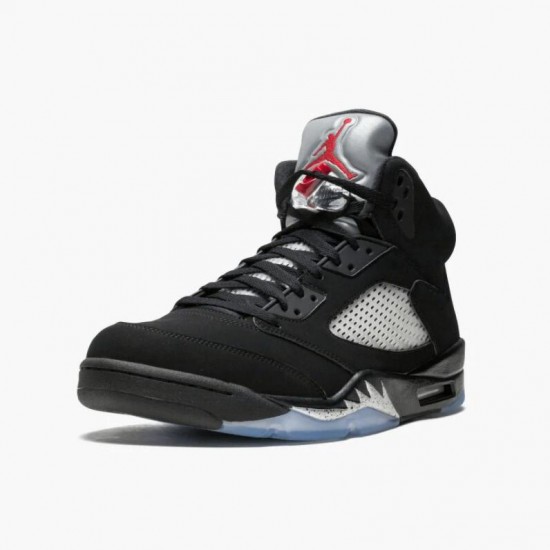 Nike Jordans 5 Retro Black Metallic Black/Metallic Silver Boty