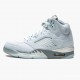 Nike Jordans 5 Retro Bluebird With Silver White Photo Blue/Football Grey/Metallic Silver/White Boty