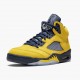 Nike Jordans 5 Retro Michigan 2019 AmarilloCollege Navy Amarillo/College Navy-Amarillo Boty