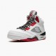 Nike Jordans 5 Retro Quai 54 2021 White/University Red/Black Boty