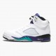 Nike Jordans 5 Retro Grape White/New Emerald Grp Ice Blk Pánské Boty