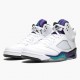 Nike Jordans 5 Retro Grape White/New Emerald Grp Ice Blk Pánské Boty