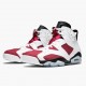 Nike Jordans 6 Retro Carmine White/Carmine Black/Black Boty