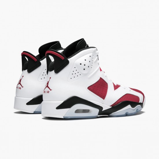 Nike Jordans 6 Retro Carmine White/Carmine Black/Black Boty