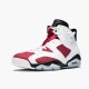 Nike Jordans 6 Retro Carmine White/Carmine Black/Black Boty