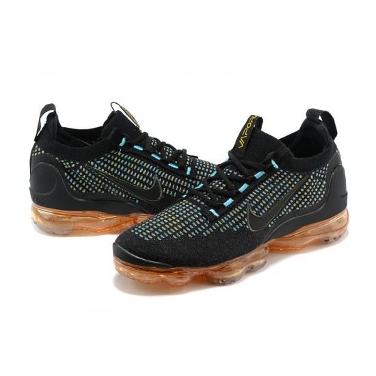 Nike Air VaporMax 2021 Flyknit Černá Oranžová Běžecké Boty Dámské/Pánské