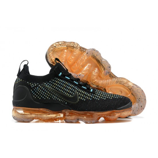 Nike Air VaporMax 2021 Flyknit Černá Oranžová Běžecké Boty Dámské/Pánské