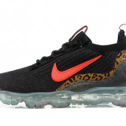 Nike Air VaporMax 2021 Flyknit Černá Červená Běžecké Boty Dámské/Pánské