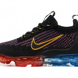 Nike Air VaporMax 2021 Flyknit Černá Červená and Modrá Běžecké Boty Dámské/Pánské