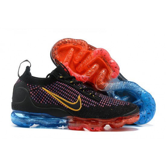 Nike Air VaporMax 2021 Flyknit Černá Červená and Modrá Běžecké Boty Dámské/Pánské