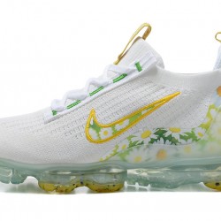 Nike Air VaporMax 2021 Flyknit Bílá Žlutá Běžecké Boty Dámské/Pánské