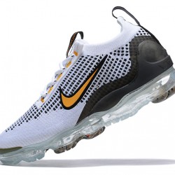 Nike Air VaporMax 2021 Flyknit Bílá Žlutá and Černá Běžecké Boty Dámské/Pánské