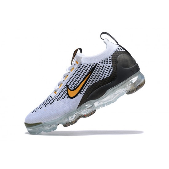 Nike Air VaporMax 2021 Flyknit Bílá Žlutá and Černá Běžecké Boty Dámské/Pánské