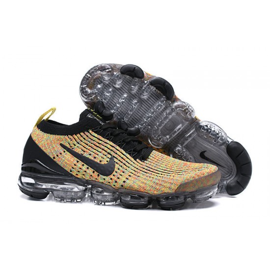 Nike Air VaporMax Flyknit 3 Unisex Černá Žlutá Běžecké Boty  AJ6900-006