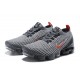 Nike Air VaporMax Flyknit 3 Unisex Šedá Červená Běžecké Boty AJ6900-012