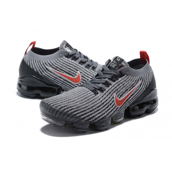 Nike Air VaporMax Flyknit 3 Unisex Šedá Červená Běžecké Boty AJ6900-012