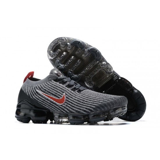 Nike Air VaporMax Flyknit 3 Unisex Šedá Červená Běžecké Boty AJ6900-012