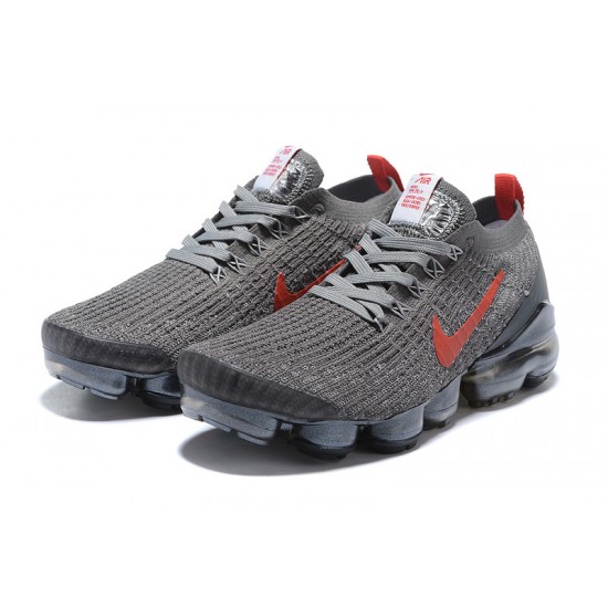 Nike Air VaporMax Flyknit 3 Unisex Šedá Červená Běžecké Boty CT1270-001