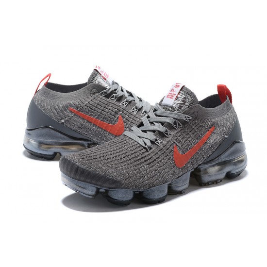 Nike Air VaporMax Flyknit 3 Unisex Šedá Červená Běžecké Boty CT1270-001