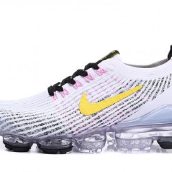 Nike Air VaporMax Flyknit 3 Unisex Bílá Žlutá Běžecké Boty AJ6900-103