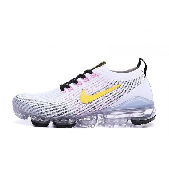 Nike Air VaporMax Flyknit 3 Unisex Bílá Žlutá Běžecké Boty AJ6900-103