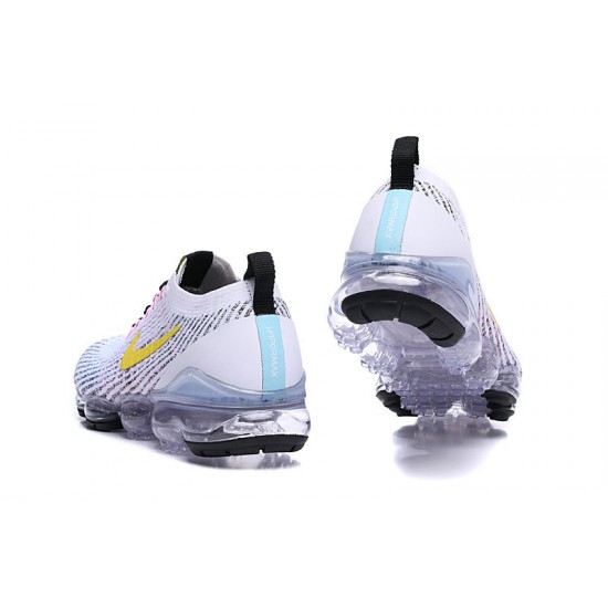 Nike Air VaporMax Flyknit 3 Unisex Bílá Žlutá Běžecké Boty AJ6900-103