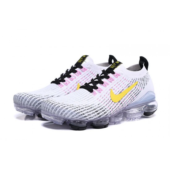 Nike Air VaporMax Flyknit 3 Unisex Bílá Žlutá Běžecké Boty AJ6900-103