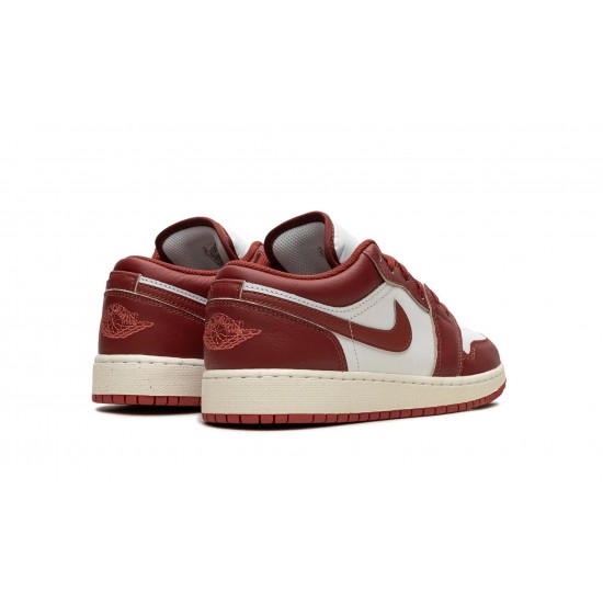 Nike Air Jordan 1 Low Základní škola DUNE RED FJ3465-160 Obuv