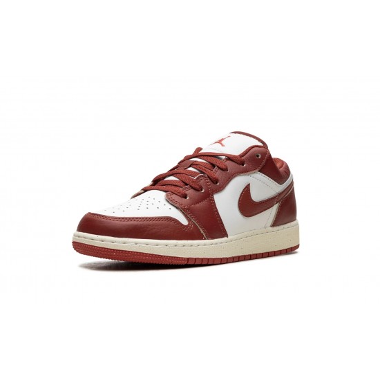 Nike Air Jordan 1 Low Základní škola DUNE RED FJ3465-160 Obuv