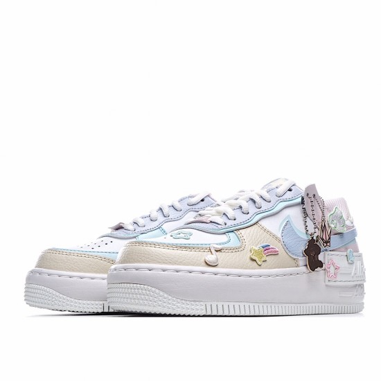 Nike dámské Air Force 1 Shadow Tropical Twist CI0919 106 AF1 dámskés Bílý Modrý