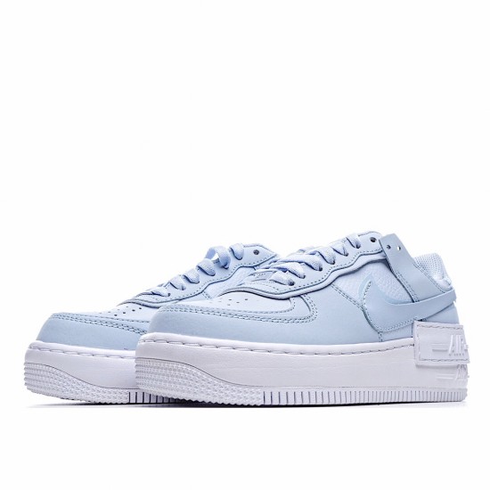 Nike dámské Air Force 1 Shadow Bílý Hydrogen Modrý CV3020 400 AF1 dámskés Modrý