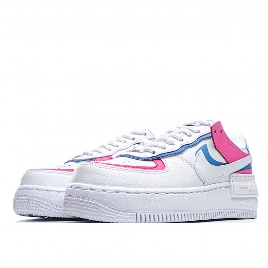 Nike dámské Air Force 1 Shadow Cotton Candy CU3012 111 AF1 dámskés Bílý Růžový Modrý běžné boty