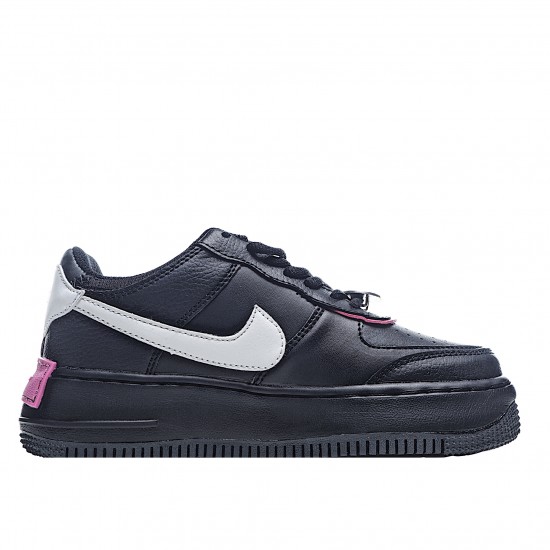 Nike dámské Air Force 1 Shadow Removable Patches Černá Růžový CU4743 001 AF1 Černá běžné boty