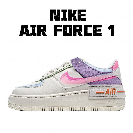 Nike Air Force 1 Shadow Gel Pale Ivory Multi běžné boty CU3012 164 AF1 dámskés Béžový Růžový