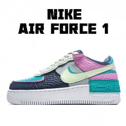 Nike dámské Air Force 1 Shadow "Barely Volt Oracle Aqua" CK3172 001 AF1 dámskés Nachový Černá