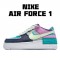 Nike dámské Air Force 1 Shadow "Barely Volt Oracle Aqua" CK3172 001 AF1 dámskés Nachový Černá