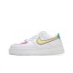 Nike Air Force 1 Low Easter Bílý/Barely Volt-Hyper Modrý běžné boty CW0367 100 Pánské a dámské AF1