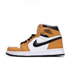 Air Jordan 1 Retro High "Rookie of the Year" Zlatoen Harvest/Černá-Sail 555088 700 Pánské a dámské AJ1 teniska Basketball Shoes