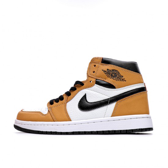 Air Jordan 1 Retro High Rookie of the Year Zlatoen Harvest/Černá-Sail 555088 700 Pánské a dámské AJ1 teniska Basketball Shoes