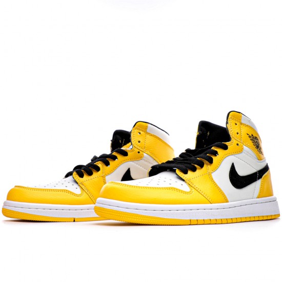 Air Jordan 1 Mid SE Lakers Bílý/Žlutá/Černá 852542 700 Pánské a dámské AJ1 teniska Basketball Shoes