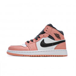 Air Jordan 1 Mid GS "Pink Quartz" Růžová/Bílá/Černá dámské AJ1 555112 603