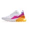 Nike Air Max 270 "Bílý/Fuchsia/Zlato" Pánské a dámské běžné boty CI1963 166