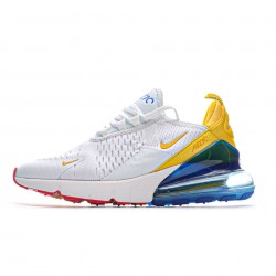 Nike Air Max 270 "Bílý/Žlutá/Modrý/Červené" Pánské a dámské běžné boty