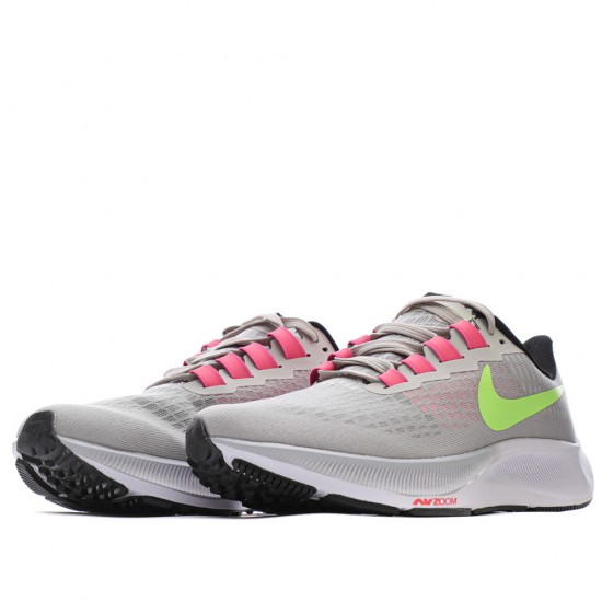 Nike Air Zoom Pegasus 37 Šedá/Zelená/Růžový Pánské a dámské běžné boty